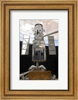 Framed Hubble Space Telescope is Released from the Cargo Bay of Space Shuttle Atlantis
