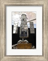 Framed Hubble Space Telescope is Released from the Cargo Bay of Space Shuttle Atlantis