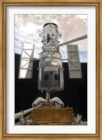 Framed Hubble Space Telescope is Released from the Cargo Bay of Space Shuttle Atlantis