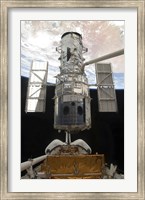 Framed Hubble Space Telescope is Released from the Cargo Bay of Space Shuttle Atlantis