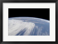 Framed Heavy Cloud Cover over the Pacific Ocean