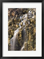 Framed Brine Falls from Volcanic Rock Drop off to a Runoff Stream