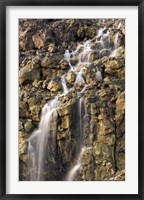 Framed Brine Falls from Volcanic Rock Drop off to a Runoff Stream