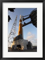 Framed Delta IV Rocket that will Launch the GOES-O Satellite into Orbit
