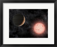 Framed Artist's Concept of the Smallest Star Known to Host a Planet