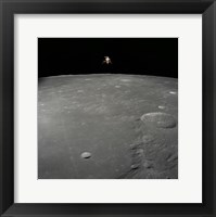 Framed Apollo 12 Lunar Module Intrepid is set in a Lunar Landing Configuration