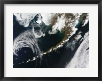 Framed Alaskan Peninsula and Aleutian Islands