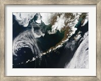 Framed Alaskan Peninsula and Aleutian Islands