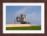 Framed Space Shuttle Endeavour on the Launch Pad at Kennedy Space Center, Florida