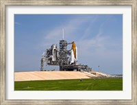 Framed Space Shuttle Endeavour on the Launch Pad at Kennedy Space Center, Florida