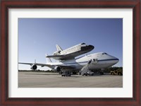 Framed Space Shuttle Endeavour Mounted on a Boeing 747