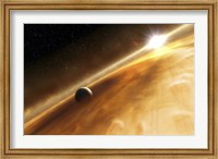 Framed Artist's Concept of the Star Fomalhaut and a Jupiter-Type Planet