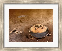 Framed Artist's Concept of the Area Surrounding the Huygens Landing Site
