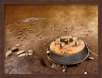Framed Artist's Concept of the Area Surrounding the Huygens Landing Site