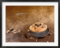 Framed Artist's Concept of the Area Surrounding the Huygens Landing Site