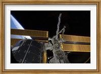 Framed International Space Station and the Columbus laboratory