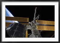 Framed International Space Station and the Columbus laboratory