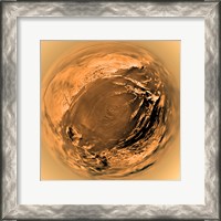 Framed Fish-Eye View of Titan's Surface