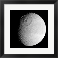 Framed Saturn's Moon Tethys