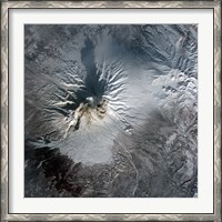 Framed Shiveluch Volcano in Russia