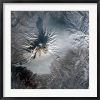 Framed Shiveluch Volcano in Russia