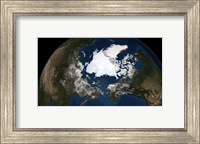 Framed Arctic sea ice
