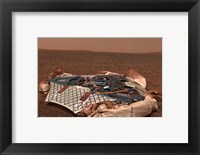 Framed Rover's Landing Site, the Columbia Memorial Station, at Gusev Crater, Mars