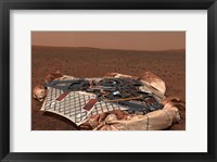 Framed Rover's Landing Site, the Columbia Memorial Station, at Gusev Crater, Mars