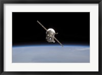 Framed Soyuz TMA-11 Spacecraft Above Earth's Horizon
