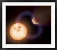 Framed Artist's Impression of a Unique Type of Exoplanet