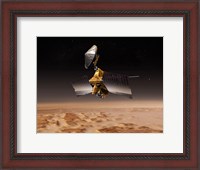 Framed Mars Reconnaissance Orbiter Passes above Planet Mars