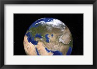 Framed Blue Marble Next Generation Earth showing the Middle East
