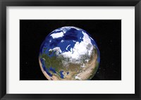 Framed View of Earth Showing the Arctic Region