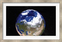Framed View of Earth Showing the Arctic Region