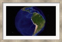 Framed Blue Marble Next Generation Earth Showing South America