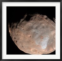 Framed Mars Moon Phobos