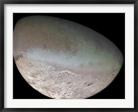 Framed Triton, the Largest Moon of planet Neptune