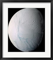 Framed Saturn's Moon Enceladus