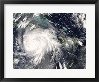 Framed Hurricane Gustav over Jamaica