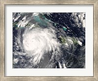 Framed Hurricane Gustav over Jamaica