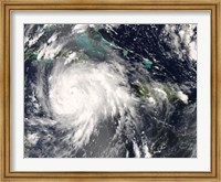 Framed Hurricane Gustav over Jamaica