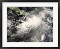 Framed Tropical Storm Gustav in the Caribbean Sea