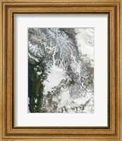 Framed Fog and Snow in the Pacific Northwest (True Color)