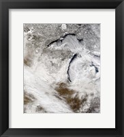 Framed Cloud Streets over Lake Superior and Lake Michigan