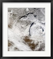 Framed Cloud Streets over Lake Superior and Lake Michigan