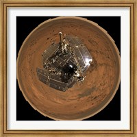 Framed Mars Exploration Rover on the Surface of Mars
