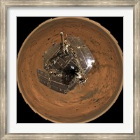 Framed Mars Exploration Rover on the Surface of Mars