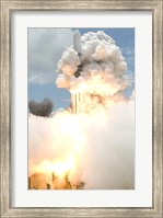 Framed Smoke Envelops the Delta II Rocket