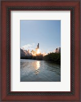 Framed Space Shuttle Discovery launch