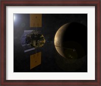 Framed Artist's Interpretation of the MESSENGER Spacecraft at Mercury